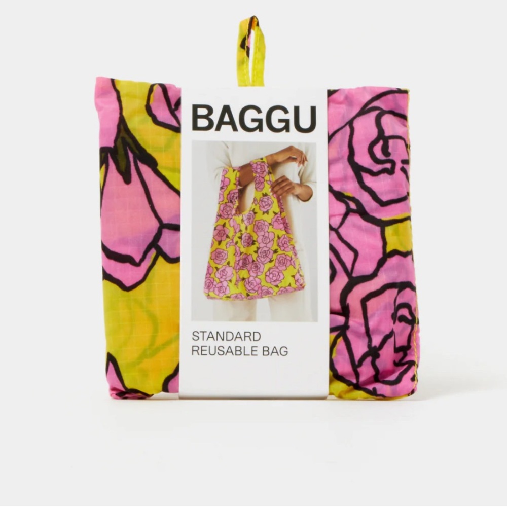 Baggu Standard Reusable Tote Bag‎ Rose Brand New - Picture 4 of 5